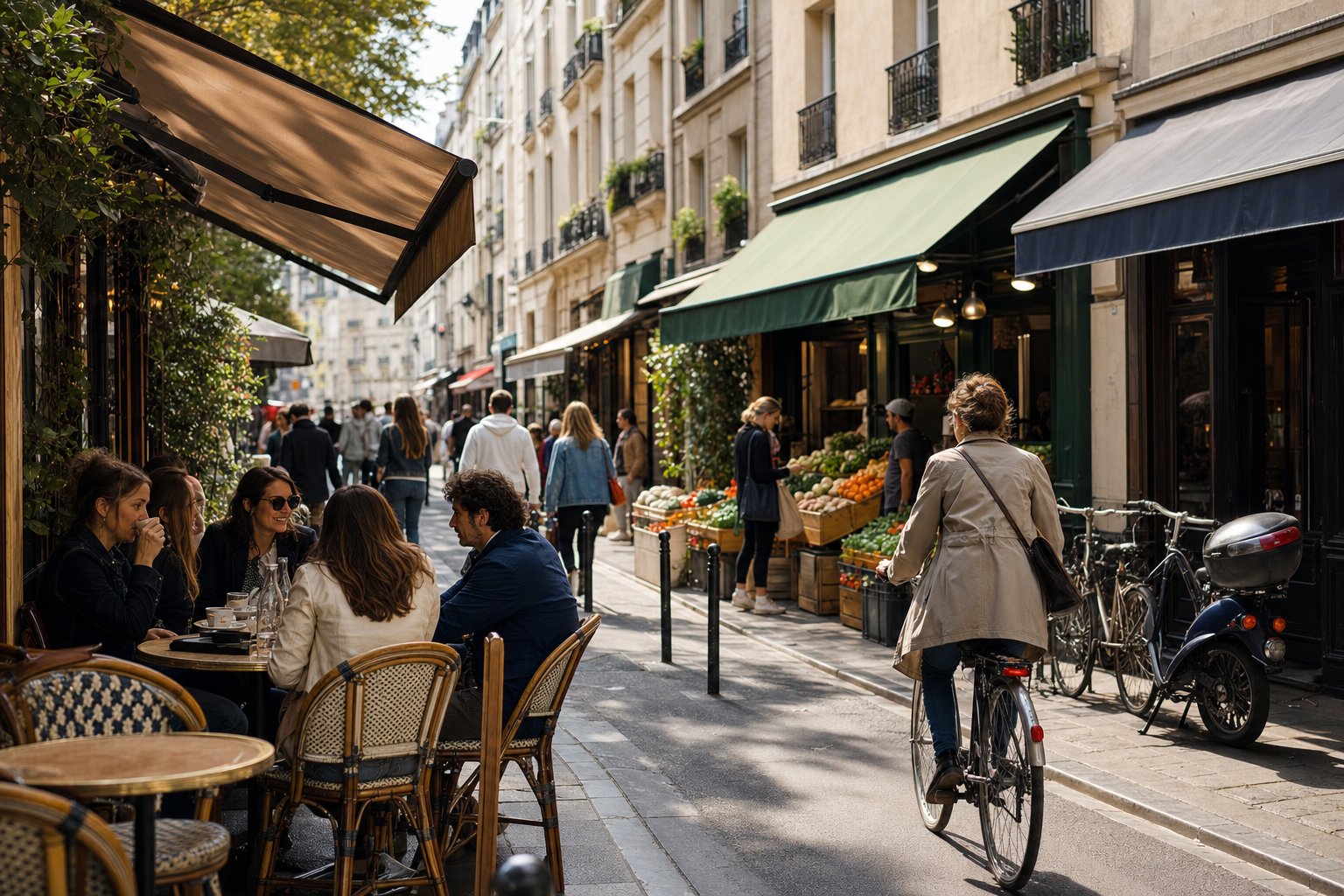 Dans les rues, une musique bien a Paris